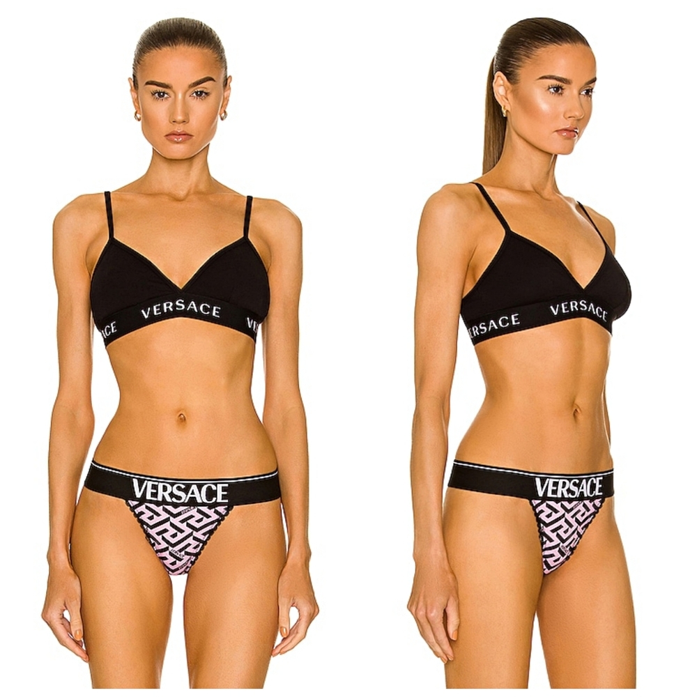 Versace Logo Detailed Sleeveless Bra